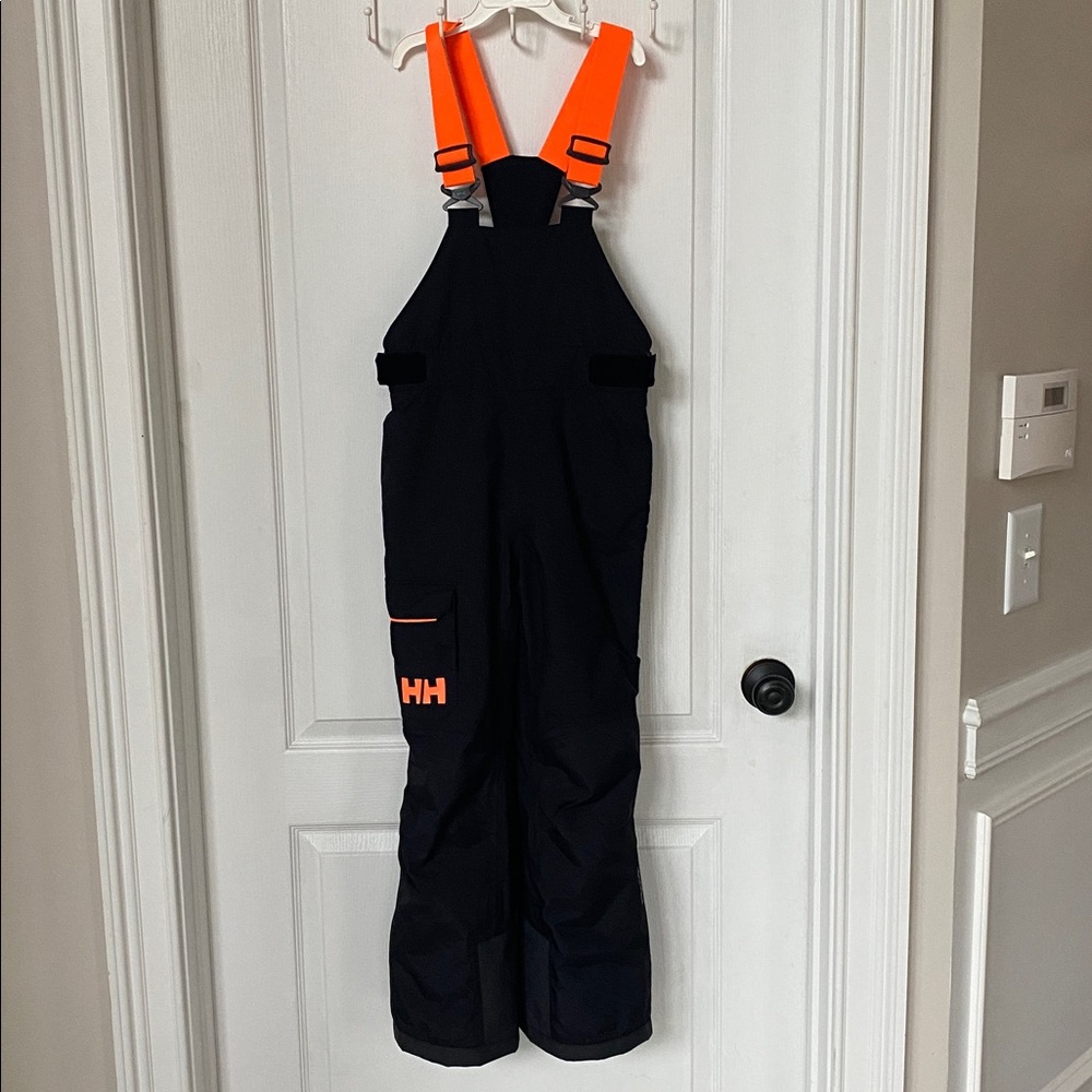 Helly Hansen Black and Orange Snow Bib